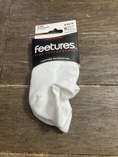 Feetures High Performance Cushion No Show Tab Socks Color White Size XL New