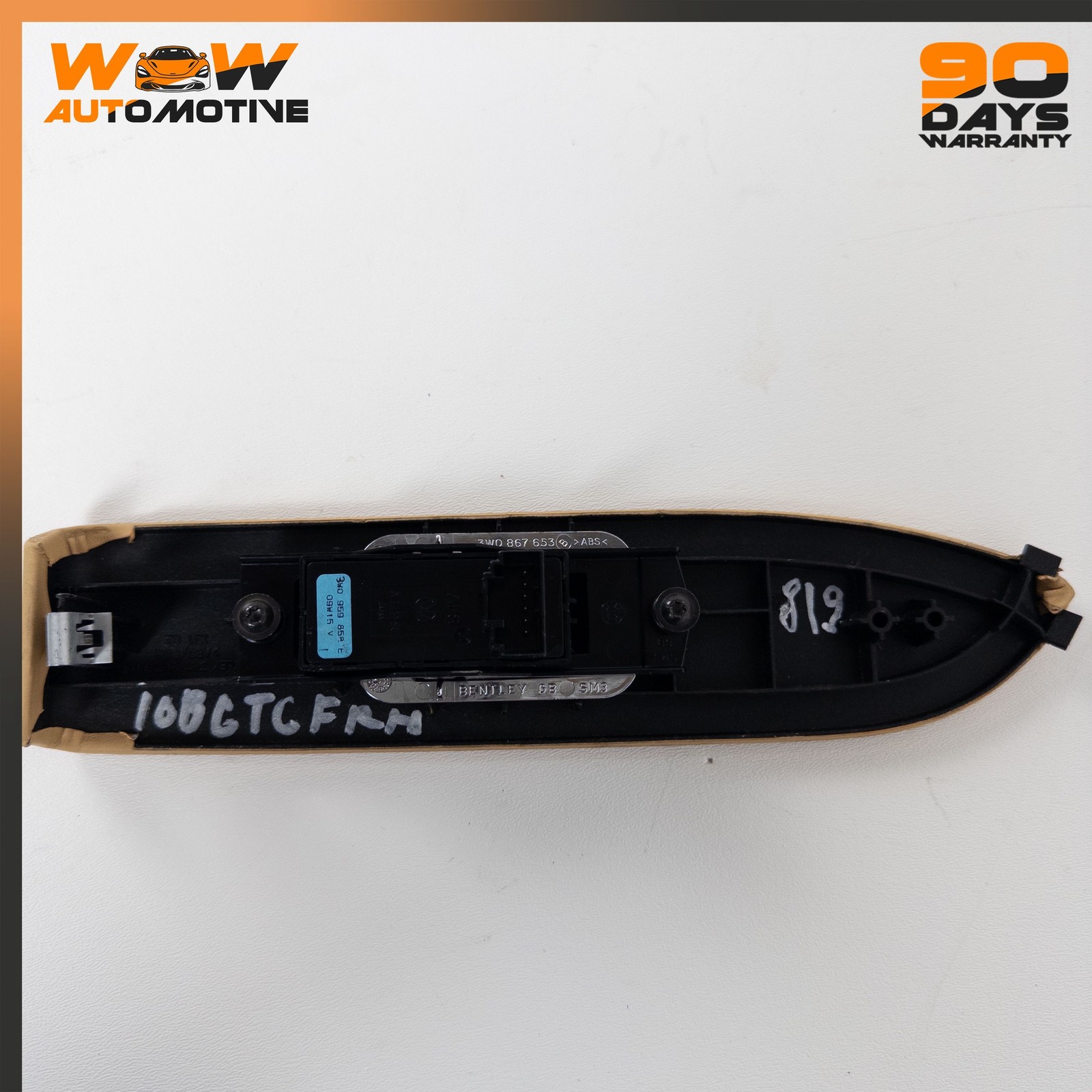 04-19  BENTLEY CONTINENTAL GTC FRONT RIGHT WINDOW REGULATOR SWITCH TRIM OEM