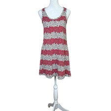 Celia Birtwell Uniqlo Daisies Floral Sleeveless Dress Sundress Preppy Sz XS Red
