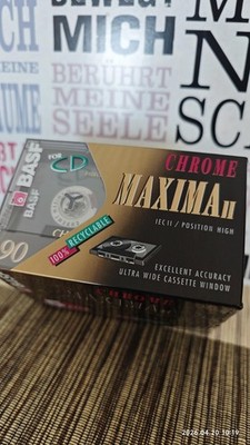 5 Stück, BASF Chrome Maxima II 90, Leerkassetten versiegelt, Sealed, Unbespielt 