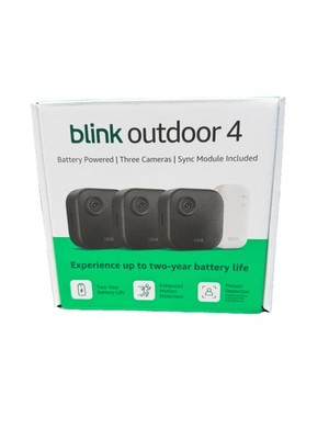 Blink Outdoor 4, (4th Gen 2025) Wireless 3 Camera Security System + Sync Module