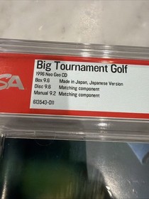 NEOGEO  CD CDZ  Big Tournament Golf CIB Psa 9.6 neo turf  SNK NEO Disc 9.8