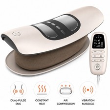 Lumbar Massager with Dual-Pulse EMS, Heat, Ai...