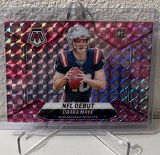 2024 Panini Mosaic - NFL Debut Drake Maye #273 Camo Pink Mosaic Prizm (RC)