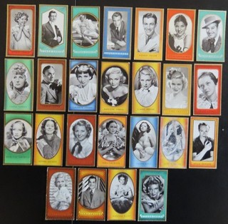 25 German cig. cards: U.S. Film Stars (S. Temple Gable Lombard!) issued 1937