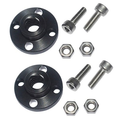 2-Pack 3D Printer Z Axis T8 Lead Screw POM Nut for pitch 2mm lead 8mm, black 