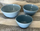 💙🩵💙🩵Pyrex Delphite Bluebelle 3 Pc. Nesting Mixing Bowl Set (#401, 402, 403)
