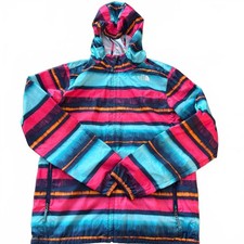 THE NORTH FACE Windwall Windbreaker hooded Rain Coat YOUTH XL/WMS S/M Gorp Core