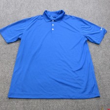 Nike Dri-Fit Polo Shirt Mens XL Blue Golf Performance Lightweight 363807-423