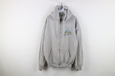 Vintage Y2K Walt Disney World Mens Medium Distressed Spell Out Full Zip Hoodie