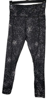Zyia Active Sz 2 Black Silver Reflective Pocket Light N Tight Hi Rise Leggings