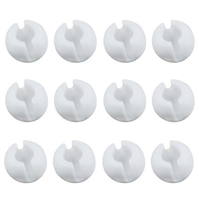 ZZLZX 12PCS Bead Chain Crimp Stop for Roller Shades Clear One Size, White 