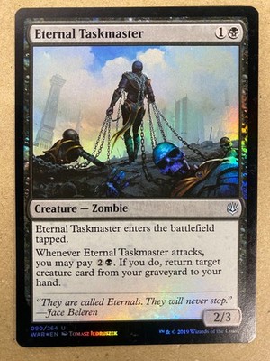 MTG 1x FOIL Eternal Taskmaster # 90 War of the Spark Magic the ...