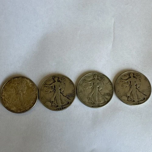 Liberty Walking 1942 1943 1945 Silver Half Dollar 50C Circulated Lot