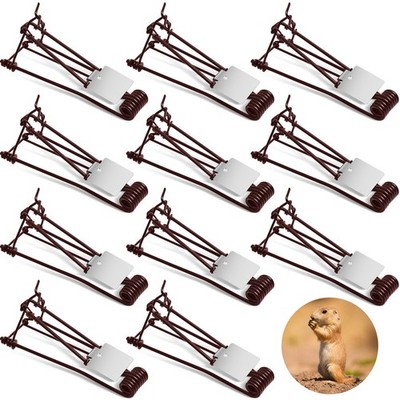 Qualirey 12 Pcs Outdoor Gopher Trap Easy Set Mole Weather Coffee