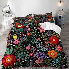 LUVIVIHOME 3PCS Boho Floral Duvet Cover King Bedding Set, Cottagecore Rustic ...