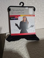 CLIMATE RIGHT BY CUDDL DUDS BASE LAYER WARMEST LS CREW TOP BLACK SZ M/M NWT
