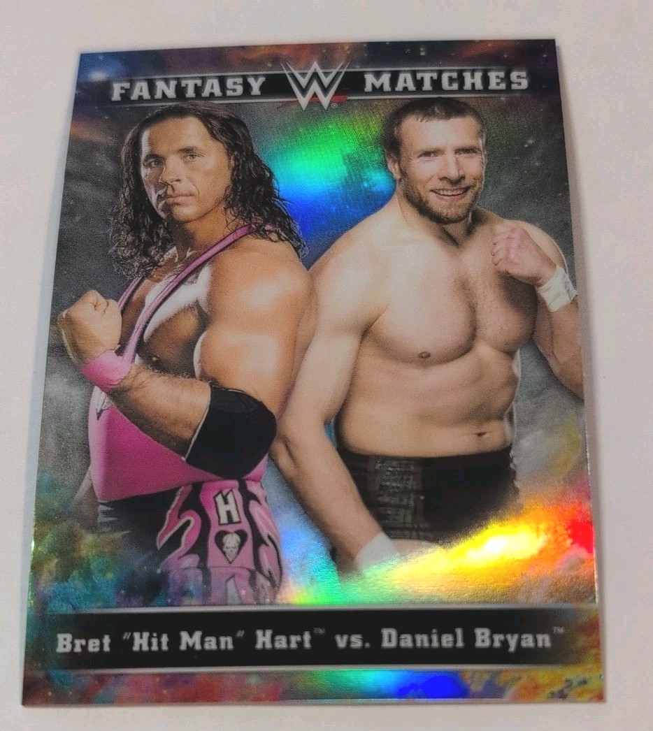 2020 Topps Chrome WWE - Fantasy Matches Bret Hart, Daniel Bryan #FM-9