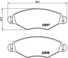 2x BREMBO Bremsbelagsatz, Scheibenbremse P 61 063 für CITROËN PEUGEOT