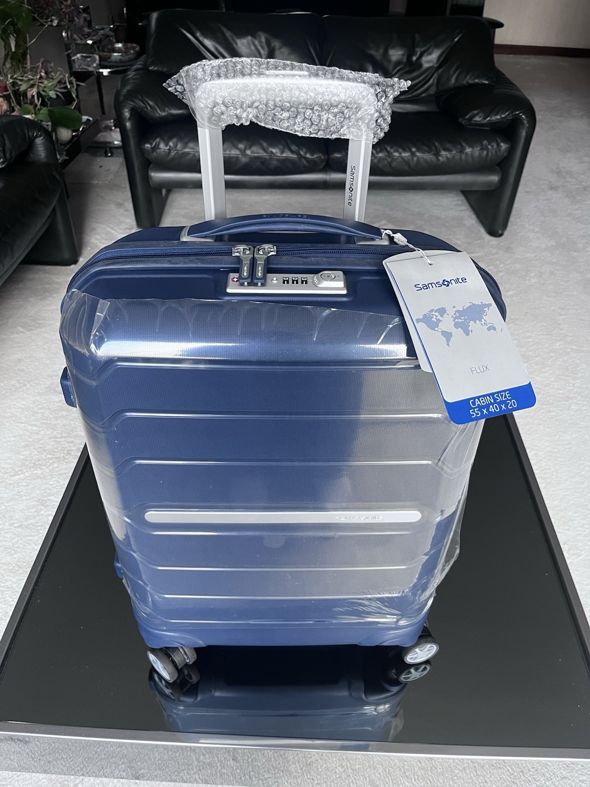 Maleta de cabina Samsonite Flux Spinner 55/20 - Azul marino - NUEVA con etiquetas