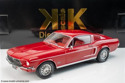 1:18 Ford Mustang GT Fastback 1968 Red - Diecast Model by KK Scale Models
