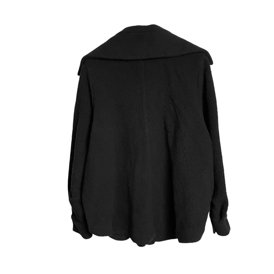 Chaqueta polar Alo Yoga para hombre Sherpa para hombre M negra frente a presión holgada salón acogedora Foto 2 de 4