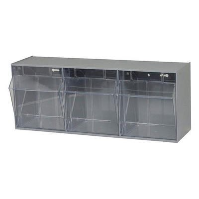 QUANTUM STORAGE SYSTEMS QTB303GY Tip-Out Bin,Gray,Unfinished,9 1/2 in 4RR29