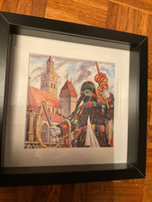 Hänsele Überlingen, Viererbund, gerahmter Kunstdruck von Lothar Rohrer, Fasnacht