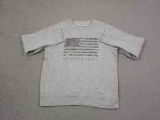 Vineyard Vines Sweatshirt Boys Medium Gray American Flag Pullover Kids Casual