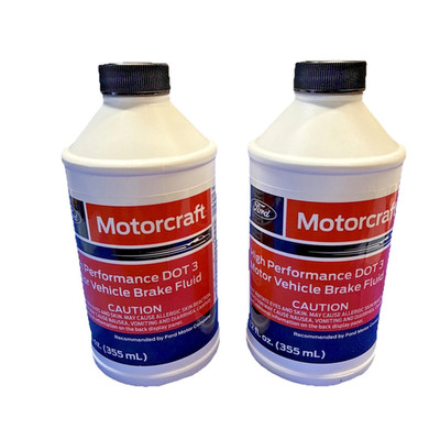 OEM MotorCraft High Performance DOT 3 Brake Fluid 12 oz (Pack of 2)