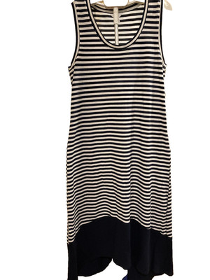 Time & Tru Women Sleeveless  Striped High-Low maxi Dress Medium (Size 8-10) NWT