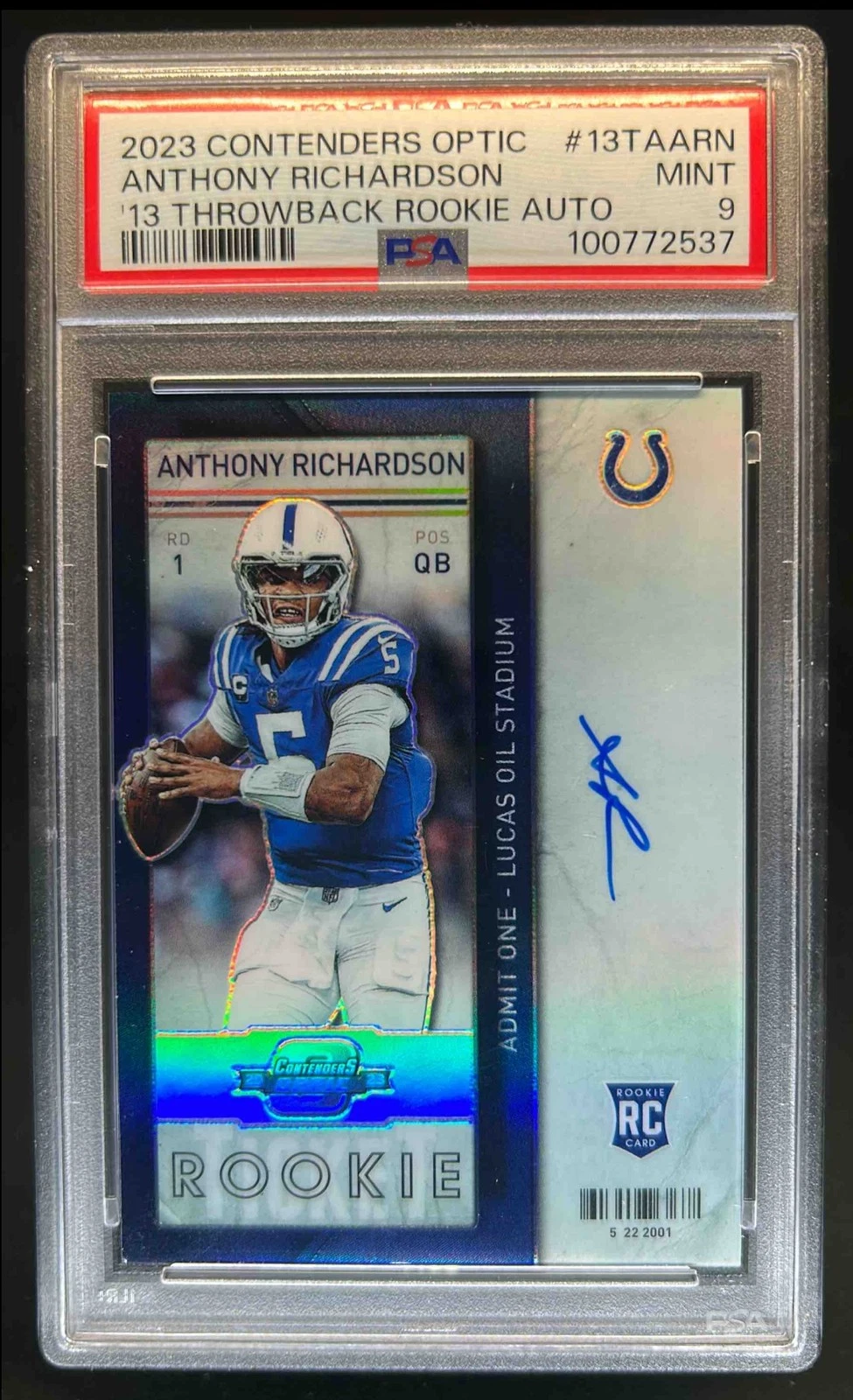 Anthony Richardson Panini Contenders Optic 2013 Contenders Throwback Rookie Autographs #13TAARN Base