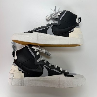 Size 13 - sacai x Nike Blazer Mid Black Grey for sale online | eBay