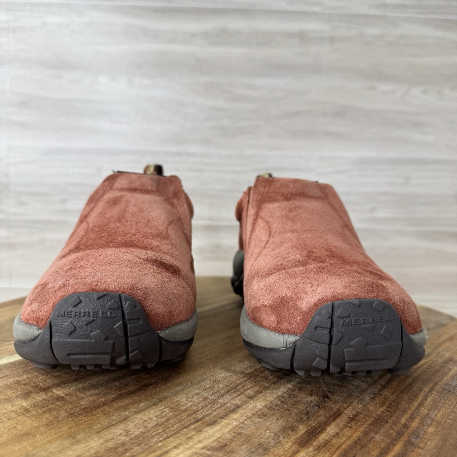 Scarpe comode Merrell Jungle Moc da donna taglia 7 scamosciate cannella slip on J02224 usate in ottime condizioni