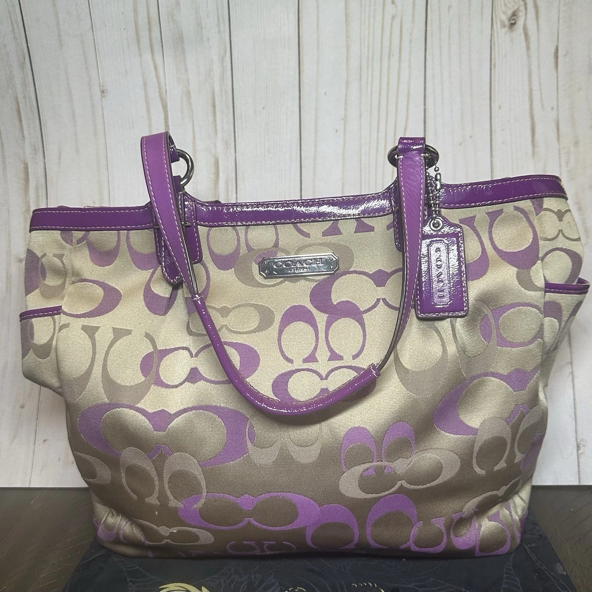 Purple Poppy Coach Purse for sale | eBay