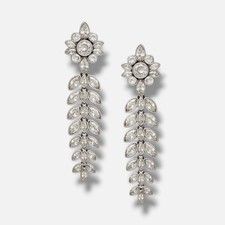 Lele Sadoughi Women's Silver Crystal Drop Earrings