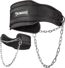Dmoose Dip Belt for Weightlifting, Weight Belt with Chain for Pullup, Gym Liftin