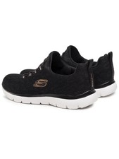 Skechers Summits Leopard Spot, Scarpe Da Ginnastica Donna, Black Mesh Rose Gold Trim, 41 Eu - 10