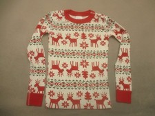 Hanna Andersson Size 6-7 120cm Kids Christmas 100 Organic Cotton Pajama Top 792