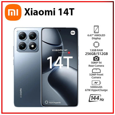 Xiaomi 14T 5G 6.67'' 12GB RAM 256GB/512GB Dual SIM 50MP Leica lens Android phone