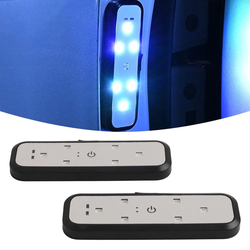 Portable Car Door Lights 2Pcs Magnetic Induction with Protective Cover - Image 2 of 4