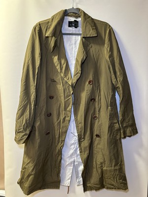 Diesel Black Gold Trench Coat S Jacket Mac khaki nylon lightweight
