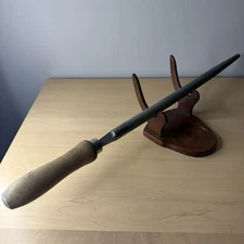 SIMONDS 14" Round Smooth File W/Wood Handle USA