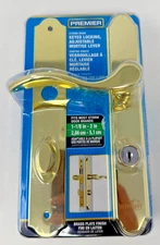 HAMPTON WRIGHT VMT115PB BRASS SCREEN STORM DOOR MORTISE LEVER LOCKSET 4149183