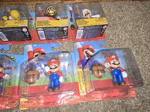 Super Mario Bros Lot 8 Figures Jakks Pacific 2021 New Gold Piranha Yellow Yoshi - Picture 4 of 13