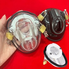 Male Fully Restraint Bowl Chastity Cage Belt Bondage Virginity Sissy Device BDSM