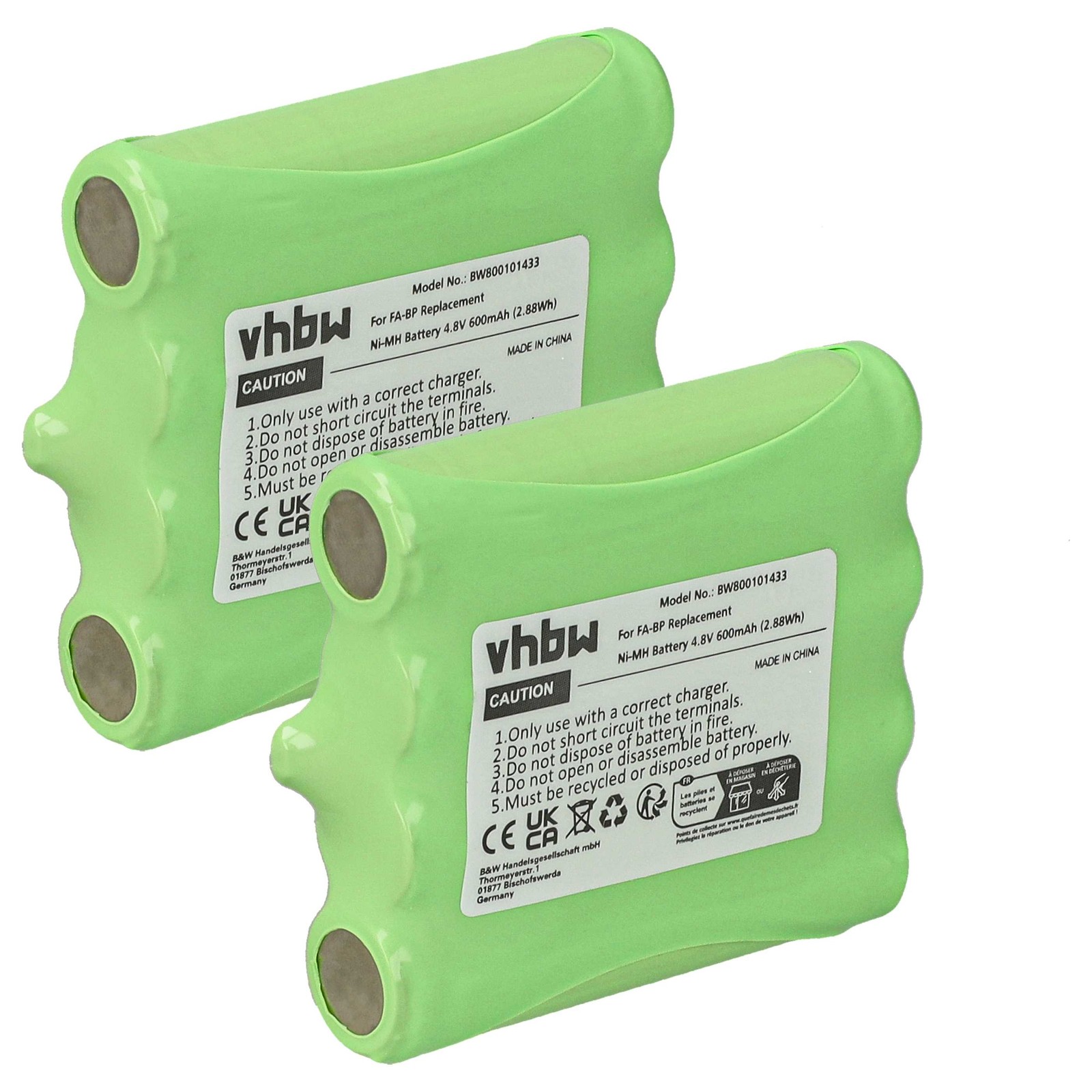 2x Akku für Cobra MicroTalk PR500 300 80 85 200 115 110 100 Funkgerät 600mAh
