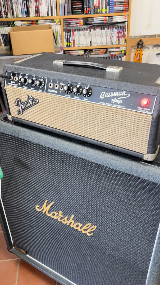 1967 Fender Bassman Black Face Panel Vintage Tube Amp Head AB165
