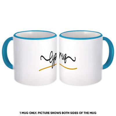 Gift Mug : Cyprus Flag Colors Cypriot Travel Expat Country Minimalist Lettering