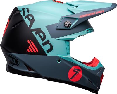 Bell Moto-9S FLEX Seven Vanguard Matte Aqua/Black Helmet - X-Large